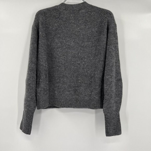 Quince Women's Charcoal Gray Baby Alpaca-Merino Wool Cropped Cardigan sz S NWT - Picture 6 of 6